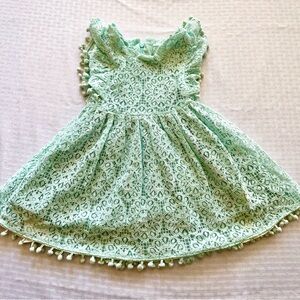 Hurave Mint Green Lace Dress Toddler 2T–3T NWT Flutter Sleeve Formal Party